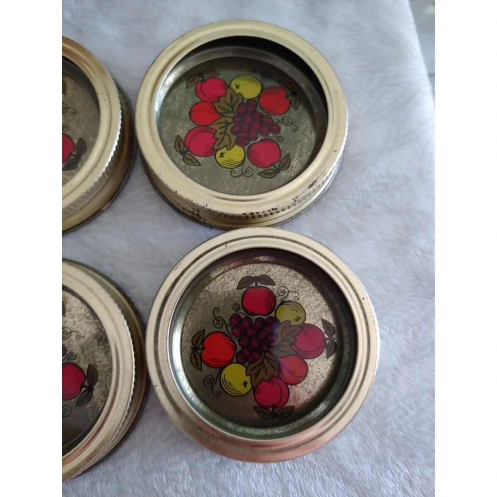 11 Vintage Ball Quilted Crystal Canning Jelly Jars 8 oz. Glass Unused Fruit Lid